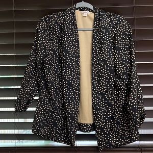 Black w/beige polka dots blazer